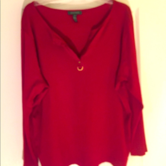Ralph Lauren long sleeve shirt w/gold hardware, 3X - Picture 1 of 7
